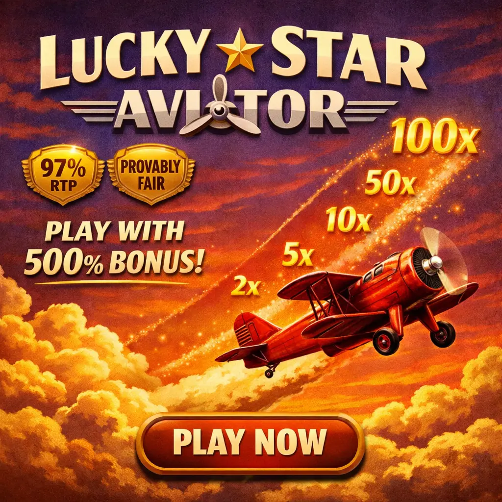 Aviator Lucky Star 97% RTP play with bonus